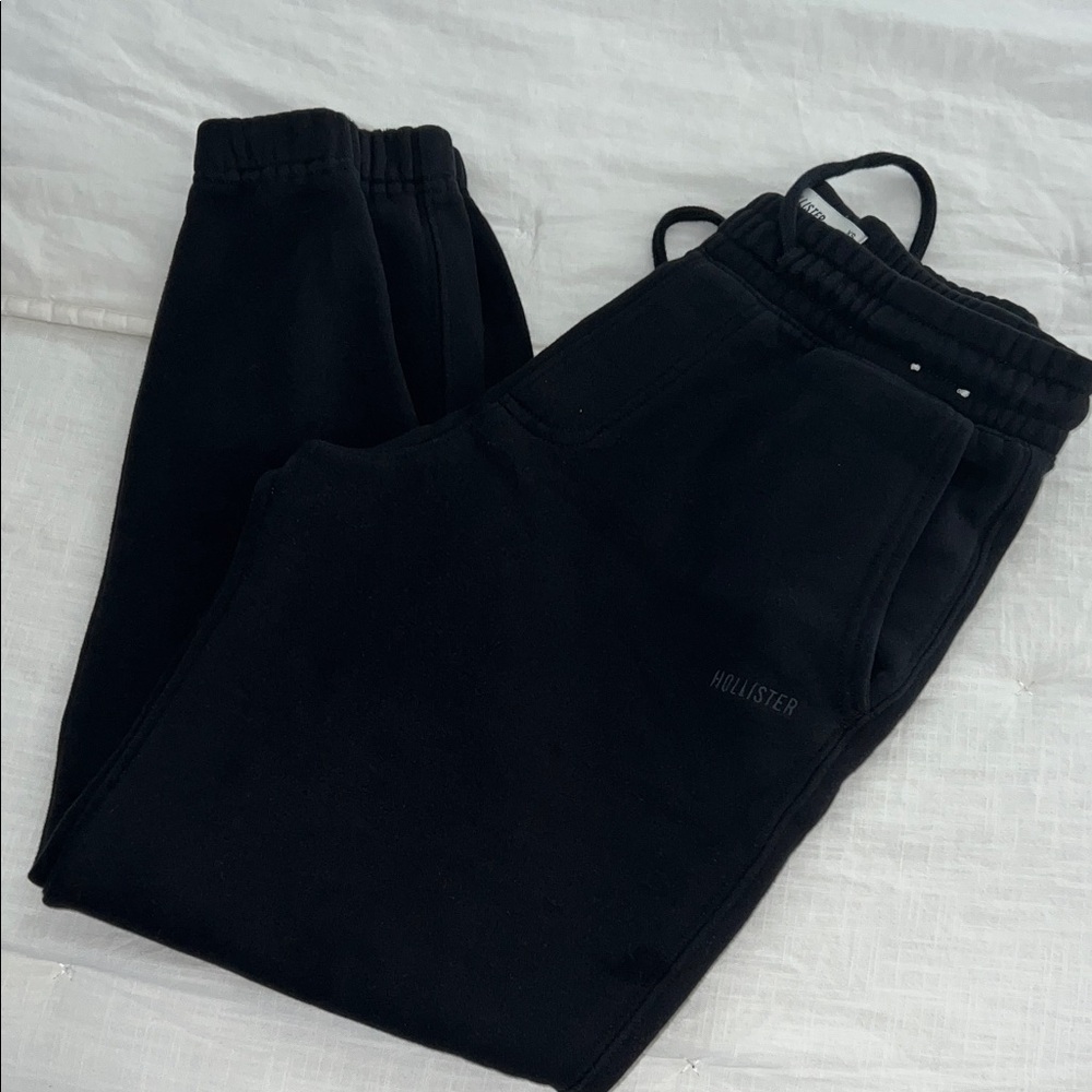 Hollister Black Cozy Fleece Joggers